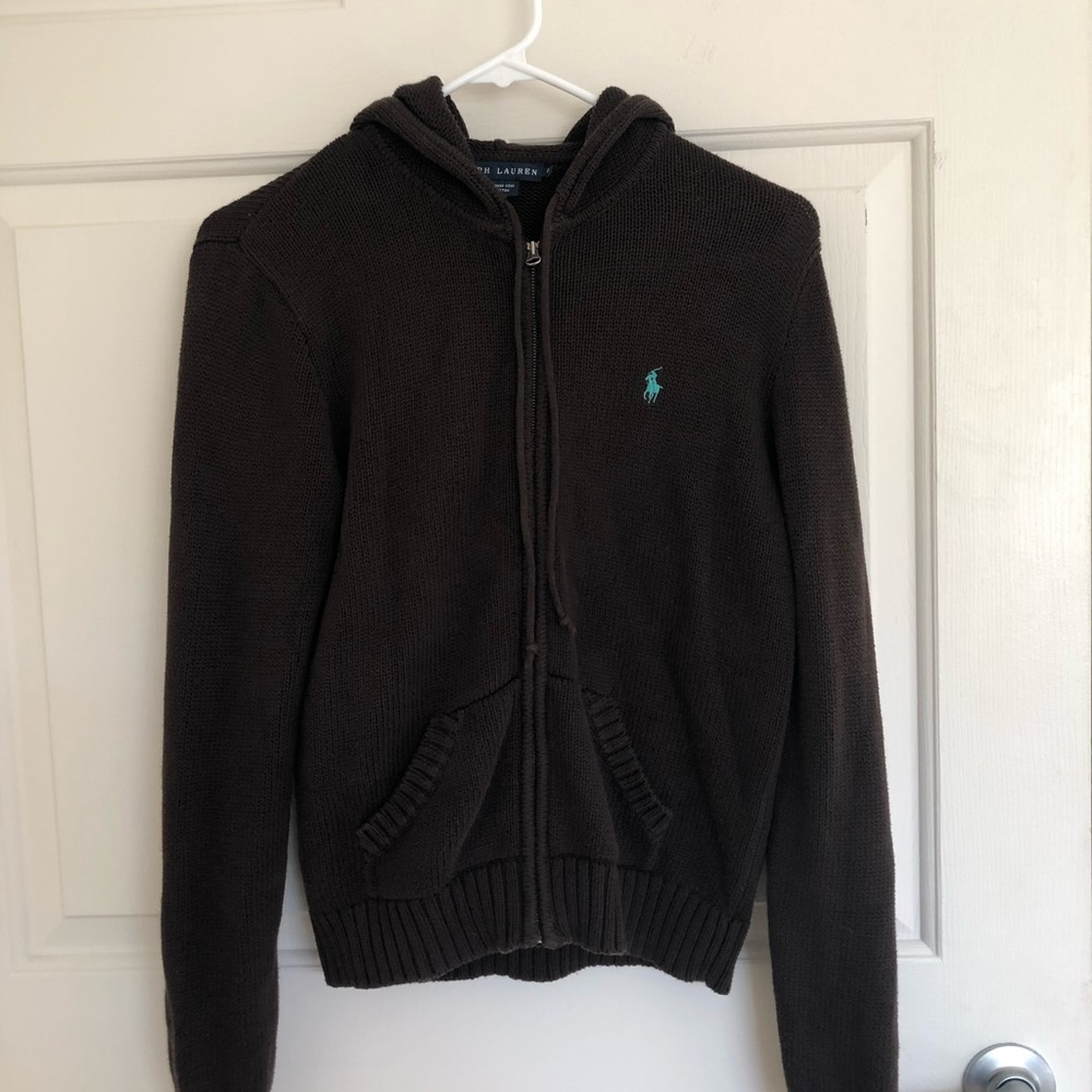 Ralph Lauren full zip knit sweater